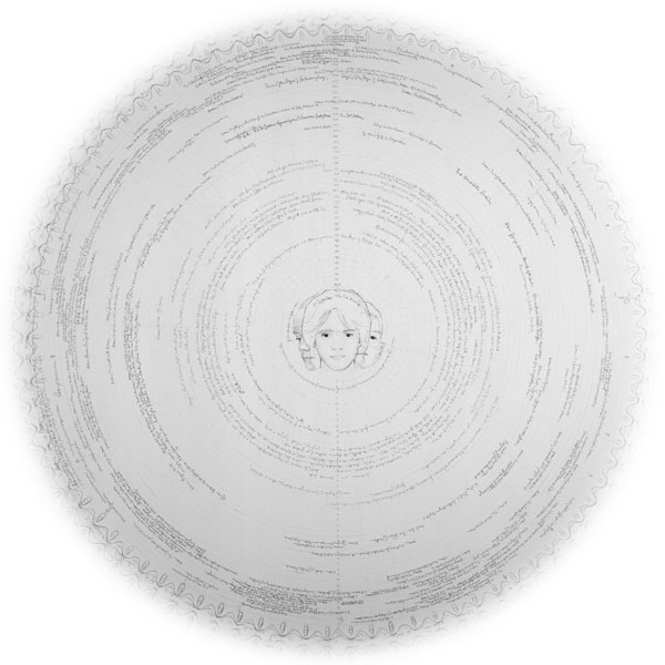 'All I Have Left of You is Me', graphite on paper, 122 x 122 cms. 2004